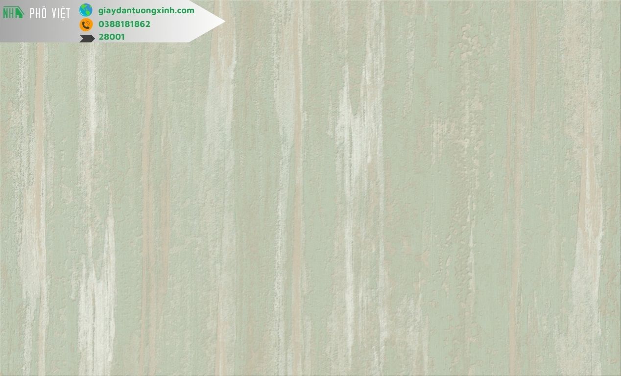 Giấy dán tường hiệu ứng loang sọc màu xanh 28001
